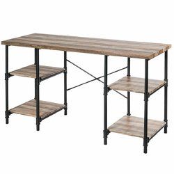 55" Home Office Storage Shelves Workstation Computer Desk