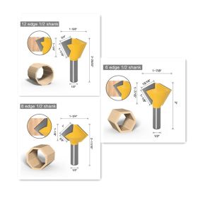 Bird's Mouth Router Bit (Option: Set-Q1pc)