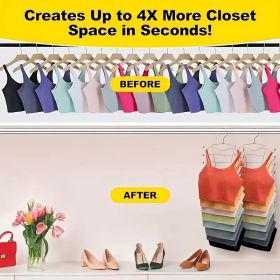 8-Layer Space-Saving Stainless Steel Underwear & Bras Organizer Hanger - Polished Metal Clothes Hanger with Anti-Slip Design (Quantity: 1pc)