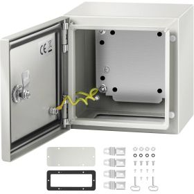 VEVOR NEMA Steel Enclosure,  NEMA 4X Steel Electrical Box, IP66 Waterproof & Dustproof, Outdoor Indoor Electrical Junction Box (Option: 8x8x6inch)